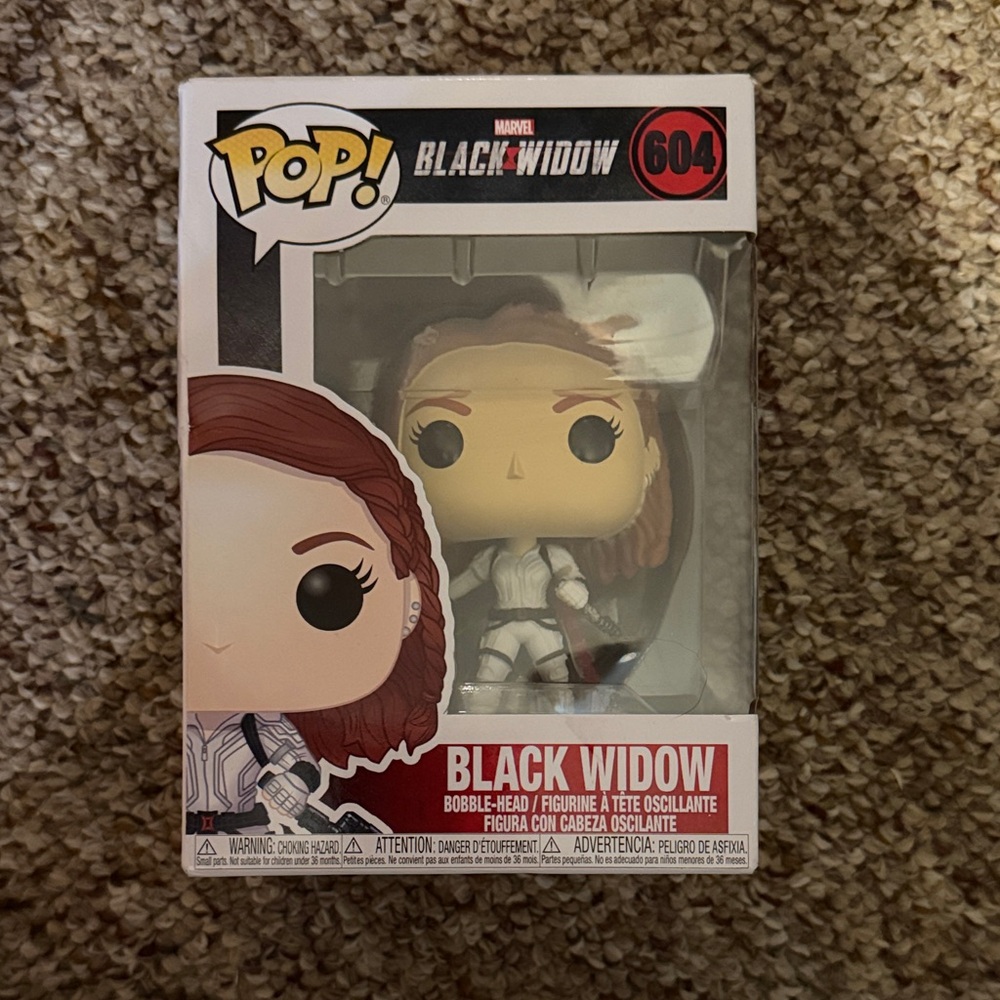 Funko Pop Black Widow Figure in White and Black 604